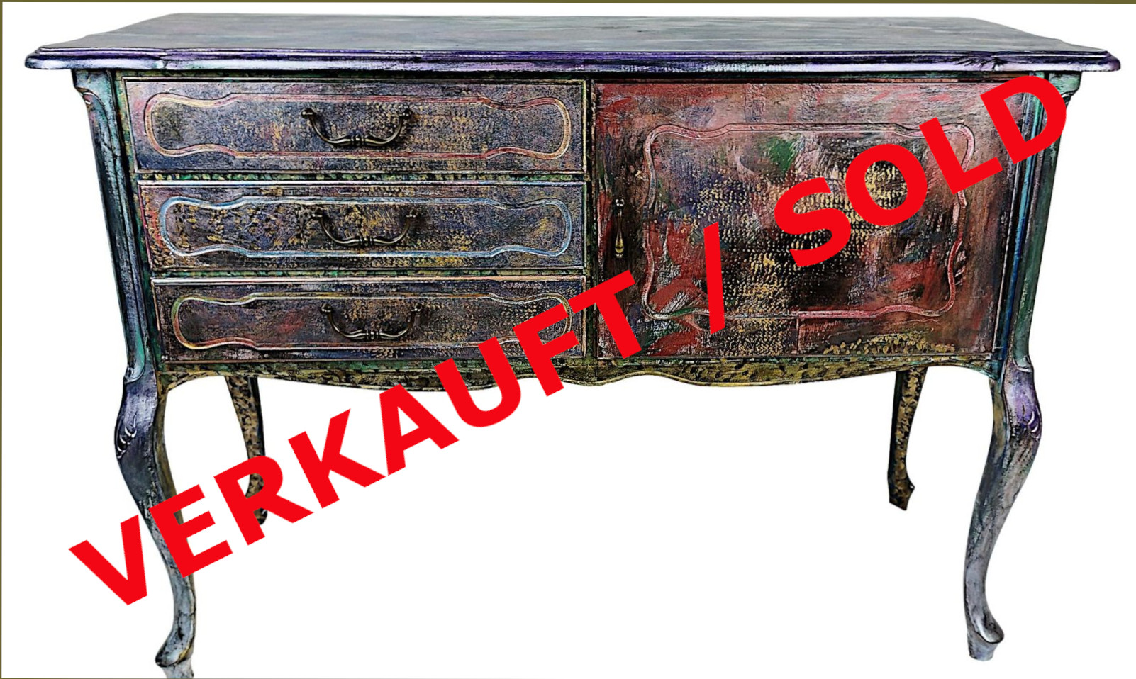 Extravagante Vintage Design-Kommode "TRIXI" Chippendale